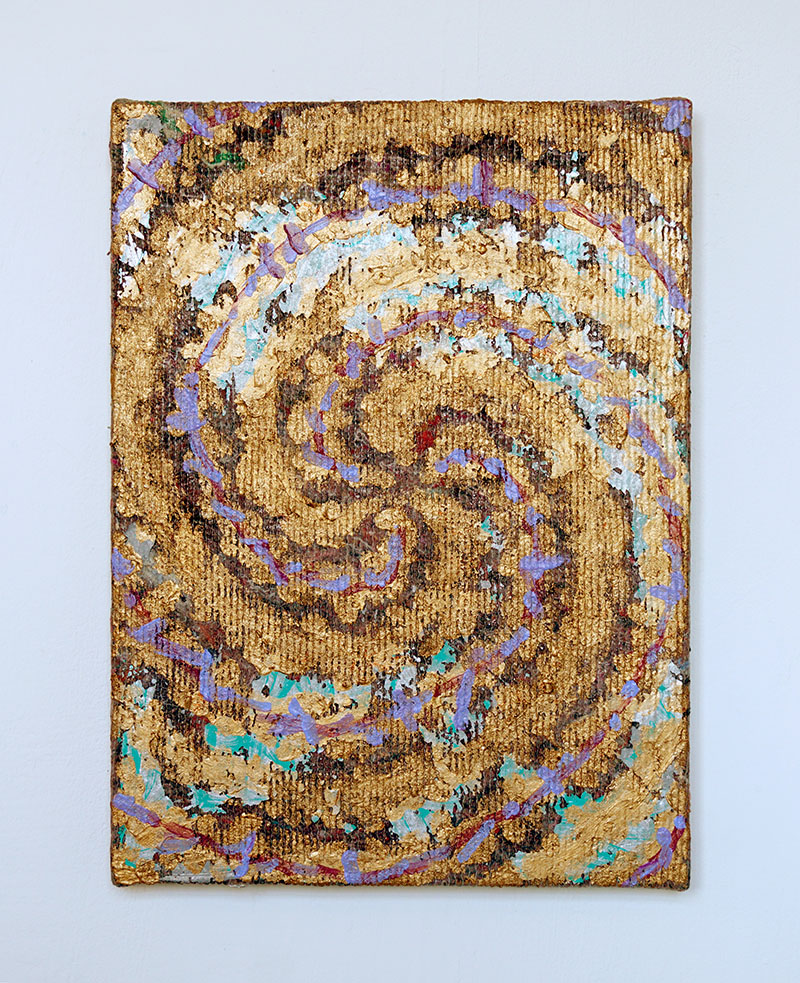 Jonathan Kelly - Spiral 2 - Acrylic on packing blanket - 47x35cm.jpg